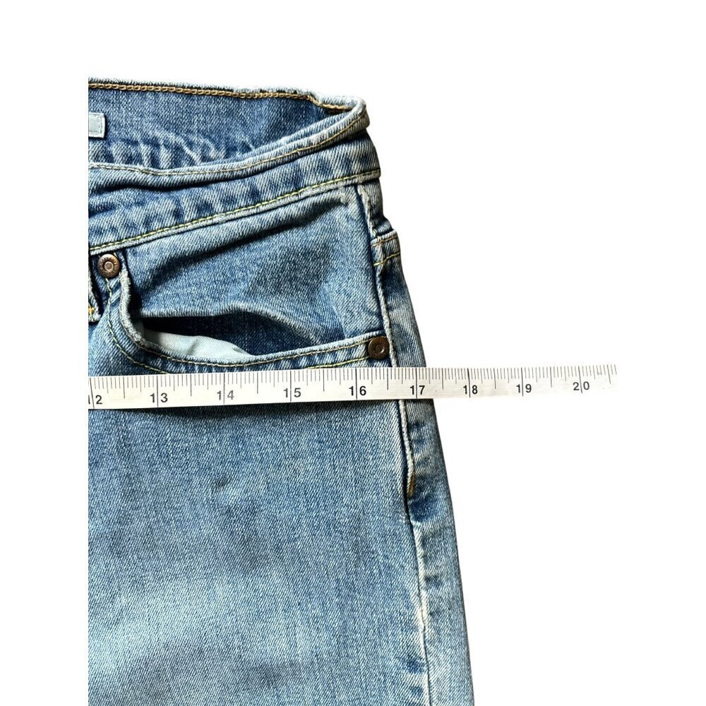 Old Navy Women's Blue Y2K Era Light-Wash, Low-Rise Flare Jeans - Picture 4 of 6